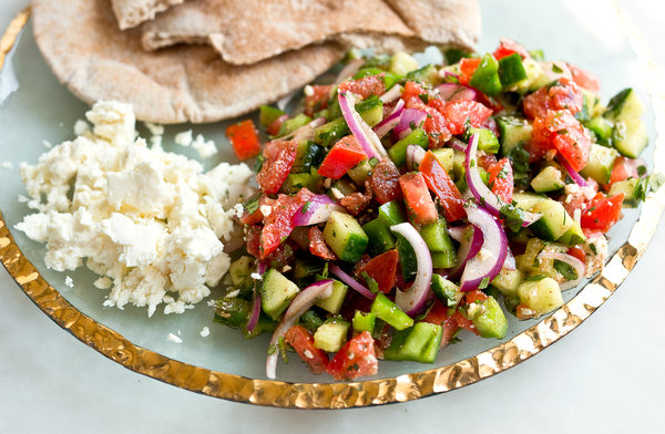 Shepard’s Salad with Tomato, Cucumber, and Onion healthy snacks, low calorie snacks, low cal snacks, snacks, snack ideas, healthy snack ideas, snack recipes, healthy snack recipes, small snacks, lean snacks, protein snacks, snacks with protein, veggie snacks, snack list, list of healthy snacks, healthy sacks for kids, healthy snack foods