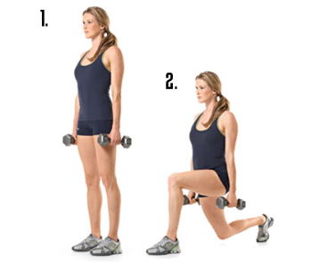 Walking Dumbbell Lunges Walking Dumbbell Lunges