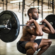 Goblet squat with press